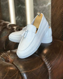 Men Shoe - Italian Style Inner Outer Natural Leather Men's Shoes - White