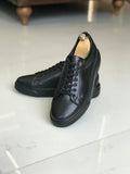Men Black Shoe - Italian Style Inner Outer Natural Leather Men's Shoes - Black
