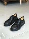 Men Black Shoe - Italian Style Inner Outer Natural Leather Men's Shoes - Black