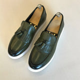 Men Loafers - Italian Style Loafers Men's Shoes - Green