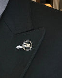 Men Blazer Jackets - Italian Style Men Slim Fit Dovetail Collar Cotton Blended Double-Breasted Men's Jacket - Black