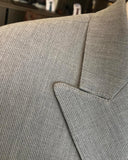 Men Blazer Jackets - Italian Style Men Slim Fit Dovetail Collar Cotton Blended Double-Breasted Men's Jacket - Gray
