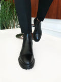 Men Ankle Boots - Italian Style Inner Outer Natural Leather Winter Men's Boot - Black