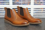 Men Ankle Boots - Italian Style Inner Outer Natural Leather Winter Men's Boot - Camel