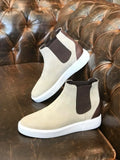 Men Ankle Boots - Italian Style Inner Outer Natural Leather Winter Men's Boot - Beige
