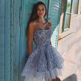 Shiny Sequined Short Cocktail Dresses - 2021 Women Formal Party, Short Prom Gowns and Homecoming Dress