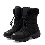 Women Winter Boots - Snow Ankle Boots for Women, New Arrival Winter Shoes, Warm Waterproof Snow Boots for Ladies with Lace-up Plus Size