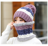Women Hat - Winter Women's Velvet Wool Hats - Twist Color Matching Beanies Skullies Hat