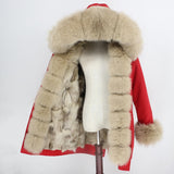 Waterproof Parka, Winter Jacket, Women Real Fur Coat Fox, Fur Collar Hood, Fox Fur Liner Warm Streetwear