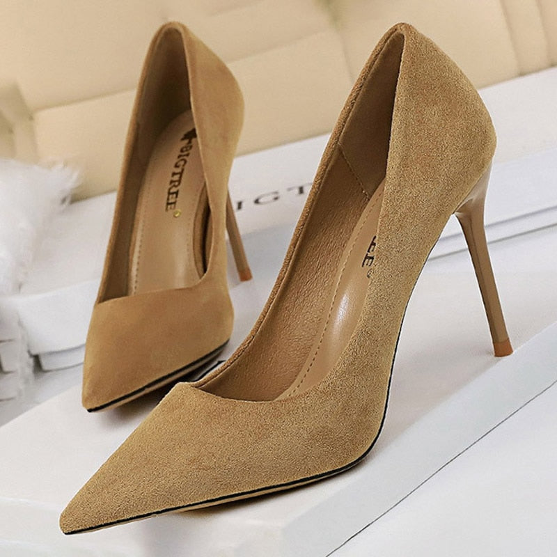 Women Black Suede Platform Stiletto High Heel Pumps - 8 | Fashion high heels,  Fashion heels, Heels