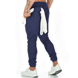 Casual Men's Sweatpants - Slim Casual Pants, Solid Color, Gyms, and Workout Sportswear for Male Fitness s