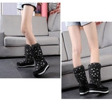Women Snow Winter Boots - Female High Snow Boots, Lady Booties, New Warm Insole Plus Big Size Shoe, Non-Slip, and Waterproof
