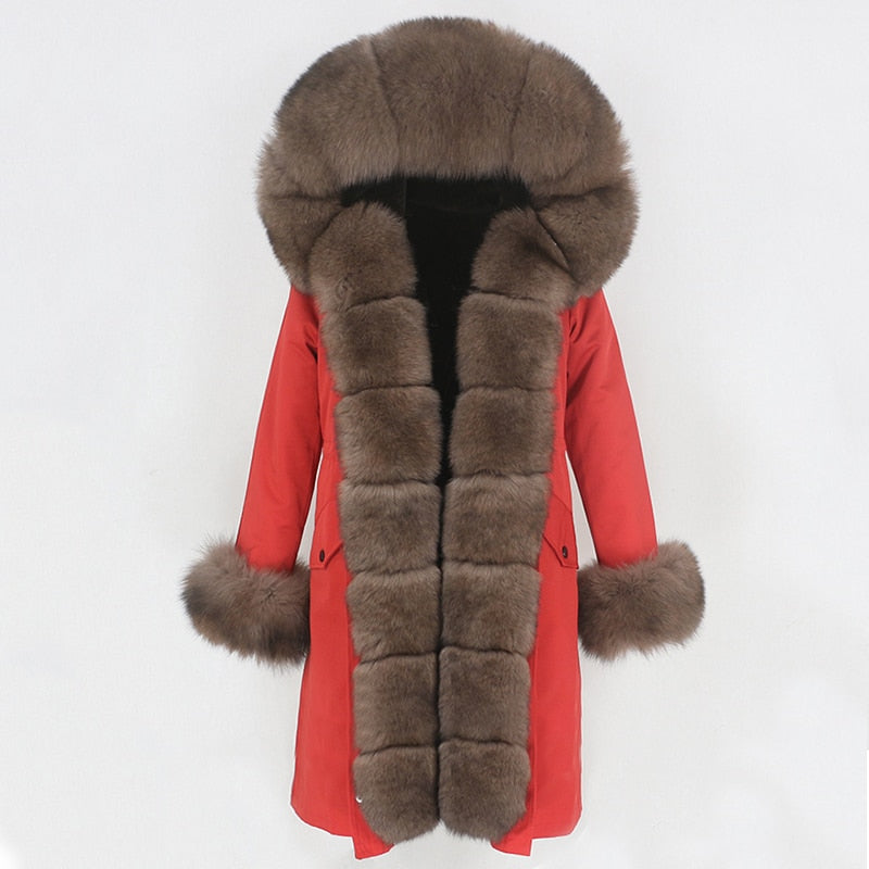 Ladies Winter Jacket - Women Long Parka, Real Fox Fur Coat, Natural Fu –  Varucci Style