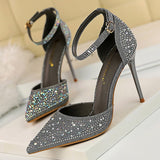 Women Pumps & Heels Shoes - Shiny Rhinestones High Heels For Ladies