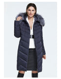 Women Winter Overcoat - Women's Winter Down Jacket Oversize Long Loose Fur Collar Parkas