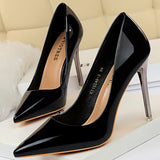 Women Green Pumps & Heels Shoes - Patent Leather Upto Size 43