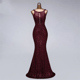 Women Evening Dress - Sexy Mermaid Sequin Evening Dresses Prom Gowns for Night Party Wear