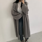Women Cardigan - Women Long Knitted Casual Vintage Loose Sweater, Oversized Sweater Korean Cardigans