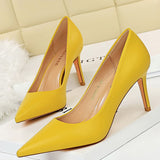 Women Yellow Heels Shoes For Office & Work