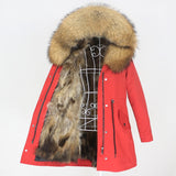 Ladies Winter Jacket - Women Long Parka, Real Fox Fur Coat, Natural Fur Collar Hood, Thick Warm Streetwear