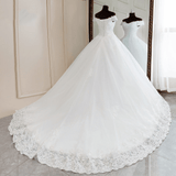 Wedding Dress for Women - New Elegant Sexy Boat-neck Style, Beautiful Wedding Dress Boho Marriage Dress