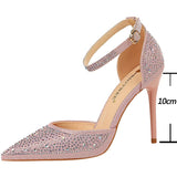 Women Pumps & Heels Shoes - Shiny Rhinestones High Heels For Ladies