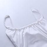 Summer Dress - White Midi Backless Women Hollow Out Summer Bandage Dress