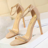 Women Pumps & Heels Shoes - High Heels Suede Women Open Toe Shoes