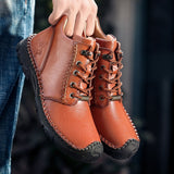 Men Boots - Hand-stitching Leather Boots For Men
