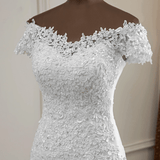 Wedding Dress for Women - Sexy Wedding Dress, Appliques Flower Robe, Elegant Bride Lace Dress, Beautiful  Mermaid Bridal Gown