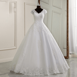 Wedding Gowns - New Luxury, Sexy, Short Sleeve, Floor Length Wedding Dress, Boho Marriage Dress