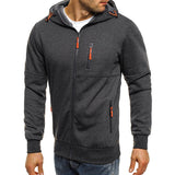 Spring Men's Hooded  Jacket Coats - Casual Zipper for Male Sweatshirts Fashion