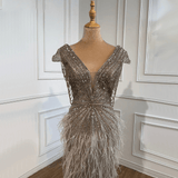Dress - Brown Mermaid Elegant Luxury Evening Dress