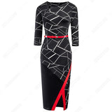 Women Formal Knee Length Asymmetrical Neck Wear to Work. Ladies Business Office Bodycon Elegant Pencil Dress