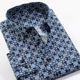 Flower Print Men's Fashion, Casual Long Sleeve Shirt. 2021 Spring New Youth Brand Shirt