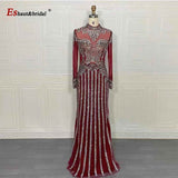 Exclusive Evening Dresses for Women - 2021 Beading Sequined Long Sleeves Mermaid Sparkly Formal Party Gowns