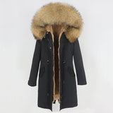 Varucci X-long Parka Waterproof, Outerwear Real Fur Winter Coat Jacket - Women Natural Fox Fur Hood, Luxury Outerwear Detachable