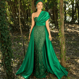 Dress - Green Mermaid With Train Evening Dresses Gowns