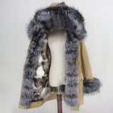 Waterproof Parka, Winter Jacket, Women Real Fur Coat Fox, Fur Collar Hood, Fox Fur Liner Warm Streetwear