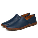 Men Moccasins - Men Genuine Leather Loafers Shoes - Handmade Soft Breathable Moccasins