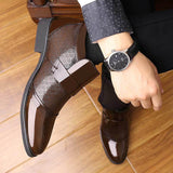 Men Office Shoe - Men Formal Leather Shoes - Pointed Toe Business Shoes