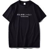 Men Tshirt - Nothing Is Real T Shirt Harajuku Japanese Funny Cotton Tops - Letter Print Tee Breathable Cotton