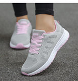 Women Sneakers - Casual Breathable Mesh Gray Sneakers