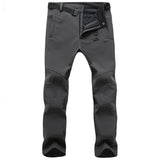 Men's Casual Winter Pants - Outwear Soft Shell Fleece, Thermal Trousers with Waterproof