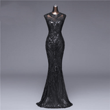 Women Evening Dress - Elegant Long Sequin Evening Dress for Formal Party Events