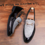 Men Formal Shoe - Men's Suede Leather Embroidery Loafers - Casual Printed Moccasins Shoes