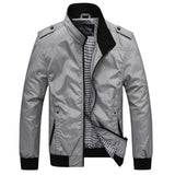 Men Jackets - Mens Jackets Spring Autumn Casual Coats Solid Color Mens Sportswear - Stand Collar Slim Jackets Male Bomber Jackets 4XL