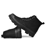 Men Boots - Men Leather Ankle Military Boots