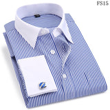 Men's French Cuff Dress Shirt - 2021 New Long Sleeve, Casual Buttons Shirt. Gents Brand Shirts