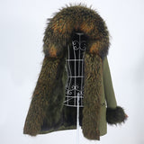 Ladies Winter Jacket - Women Long Parka, Real Fox Fur Coat, Natural Fur Collar Hood, Thick Warm Streetwear